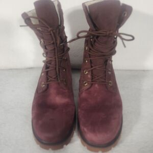 Timberland Women's 8 Waterville 6 Inch Waterproof Burgundy Boots A23M3